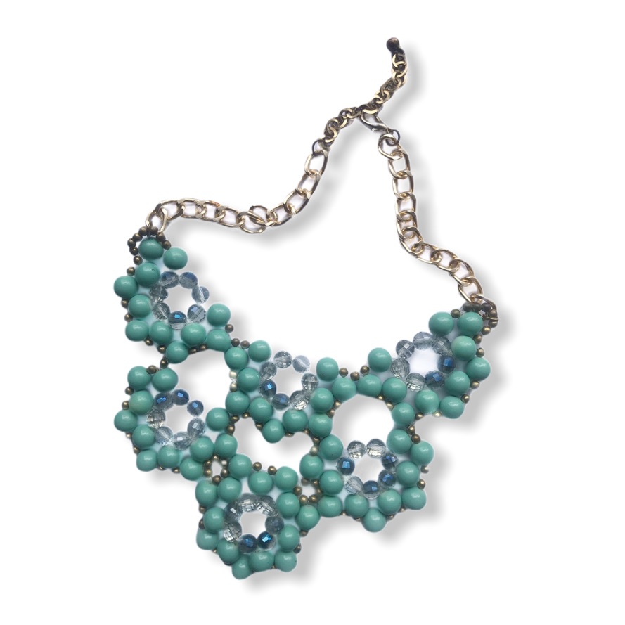 Modcloth Turquoise Bead Collar Statement Necklace 15$